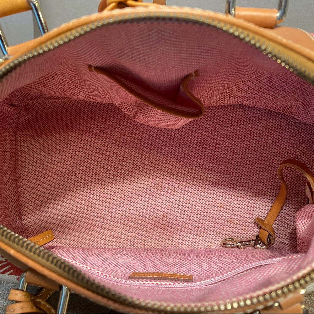 Dooney & Bourke Red and White Checkered Satchel - Picture 9 of 9